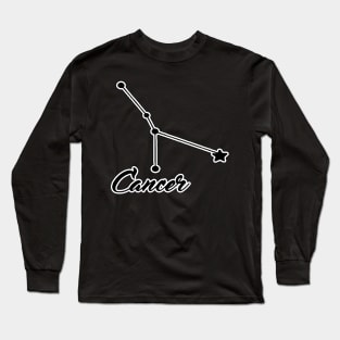 Cancer Zodiac Constellation Design Long Sleeve T-Shirt